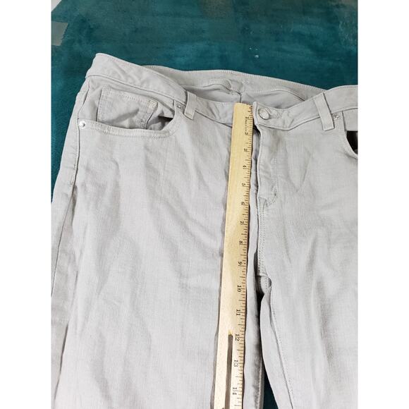 Micahel Kors Jeans Size 12 Womens Gray Pants Denim Logo Mid Rise Straight - Picture 8 of 13